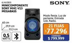 Cetrogar Sony minicomponente megabass oferta