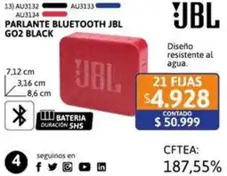 Cetrogar Jbl parlante bluetooth GO2 BLACK oferta