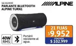 Cetrogar Alpine parlante bluetooth turn1 oferta