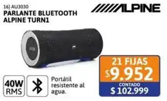 Cetrogar Alpine parlante bluetooth turn1 oferta