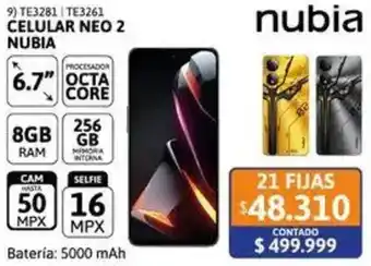 Cetrogar Nubia celular neo 2 6.7" oferta