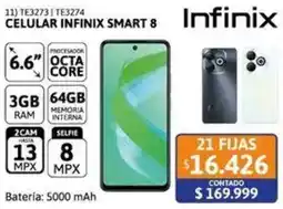 Cetrogar Infinix smart 8 celular 6.6" oferta