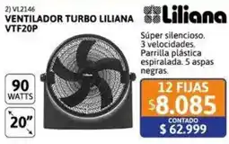 Cetrogar Liliana ventilador turbo 20" oferta