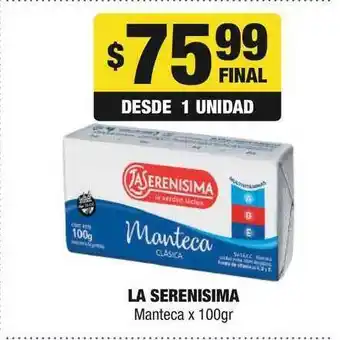 Maxi Ofertas La Serenisima Manteca x 100gr oferta