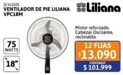 Cetrogar Liliana ventilador de pie 18" oferta