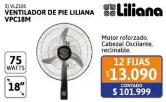 Cetrogar Liliana ventilador de pie 18" oferta