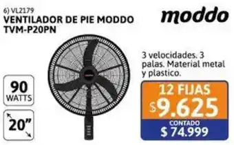 Cetrogar Moddo ventilador de pie 20" oferta