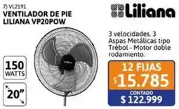 Cetrogar Liliana ventilador de pie 20" oferta