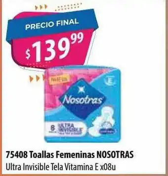 Micropack Toallas Femenina Nosotras Ultra Invisible Tela Vitamina E oferta