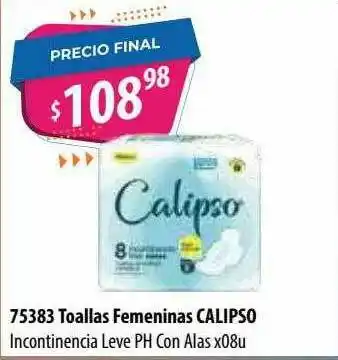 Micropack Toallas Femenina Calipso Incontinencia Leve Ph Con Alas oferta