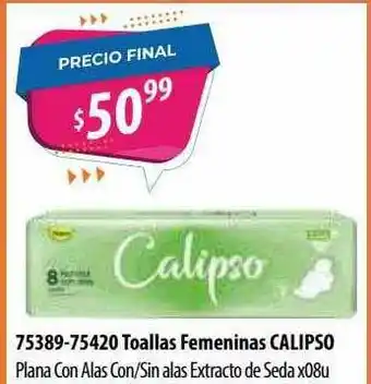 Micropack Toallas Femenina Calipso Plana Con Alas Con Sin Alas Extracto De Seda oferta