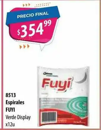 Micropack Espirales Fuyi Verde Display oferta