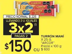 Carrefour Arcor turrón maní oferta