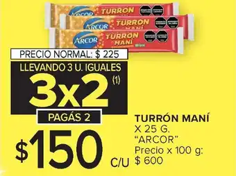 Carrefour Arcor turrón maní oferta