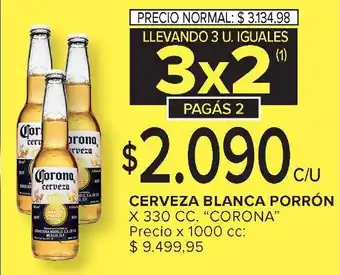 Carrefour CORONA Cerveza blanca porrón oferta