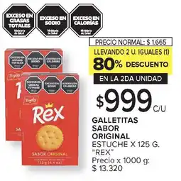 Carrefour REX Galletitas sabor original oferta