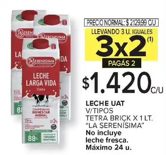 Carrefour LA SERENÍSIMA Leche uat oferta