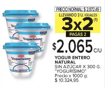 Carrefour YOGURÍSIMO Yogur entero natural oferta