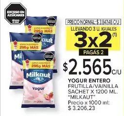 Carrefour MILKAUT Yogur entero oferta