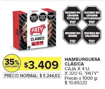 Carrefour PATY Hamburguesa clásica oferta