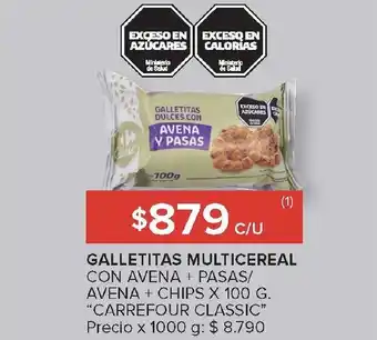 Carrefour CARREFOUR CLASSIC Galletitas multicereal oferta