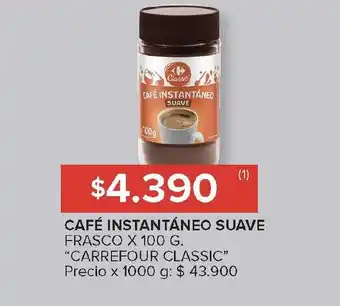 Carrefour CARREFOUR CLASSIC Café instantáneo suave oferta