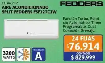 Cetrogar Fedders aire acondicionado split oferta