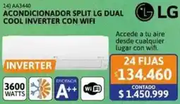 Cetrogar Lg acondicionador split cool inverter con wifi oferta