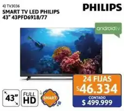 Cetrogar Philips smart tv led 43" oferta