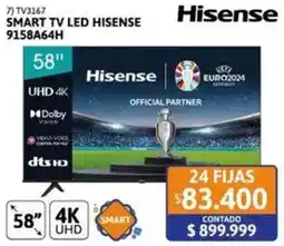 Cetrogar Hisense smart tv led 58" oferta