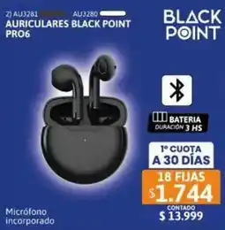 Cetrogar Black point auriculares oferta