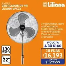 Cetrogar Liliana ventilador de pie VPC22 oferta