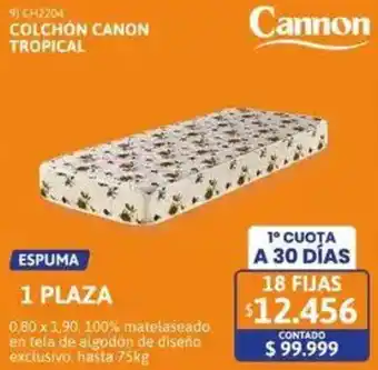 Cetrogar Cannon colchon tropical oferta