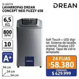 Cetrogar Drean lavarropas concept neo fuzzy 658 oferta