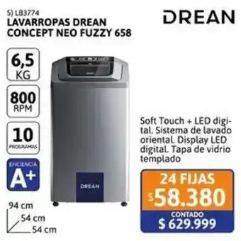 Cetrogar Drean lavarropas concept neo fuzzy 658 oferta