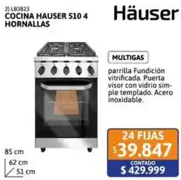 Cetrogar Häuser cocina 510 4 hornallas oferta