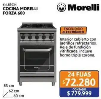 Cetrogar Morelli cocina forza 600 oferta