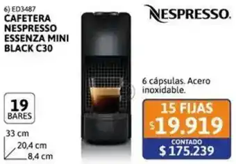 Cetrogar Nespresso cafetera essenza mini black C30 oferta