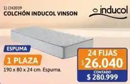 Cetrogar Inducol colchon vinson oferta