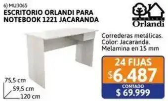 Cetrogar Escritorio orlandi para notebook 1221 jacaranda oferta