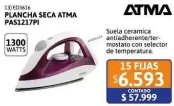 Cetrogar Atma plancha seca PAS1217PI oferta