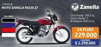 Cetrogar Zanella moto RX150 Z7 oferta