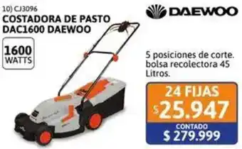 Cetrogar Daewoo costadora de pasto DAC1600 oferta