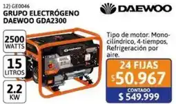 Cetrogar Daewoo grupo electrógeno GDA2300 oferta