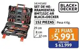 Cetrogar Black+ decker set de he- rramientas BMT152C-AR oferta