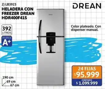 Cetrogar Drean heladera con freezer oferta