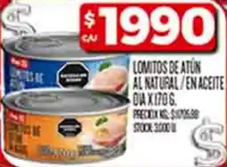 Supermercados DIA Dia lomitos de atun al natural/en aceite oferta