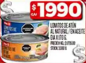 Supermercados DIA Dia lomitos de atun al natural/en aceite oferta