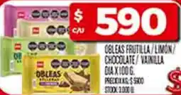 Supermercados DIA Dia obleas frutilla/limon chocolate/vainilla oferta