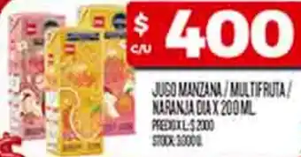 Supermercados DIA Dia jugo manzana/multifruta naranja oferta